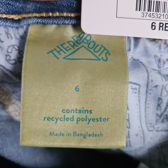 Thereabouts Girls Size 6 Button Fly Jean Shorts Distressed Rolled Hem Denim New - Picture 6 of 7